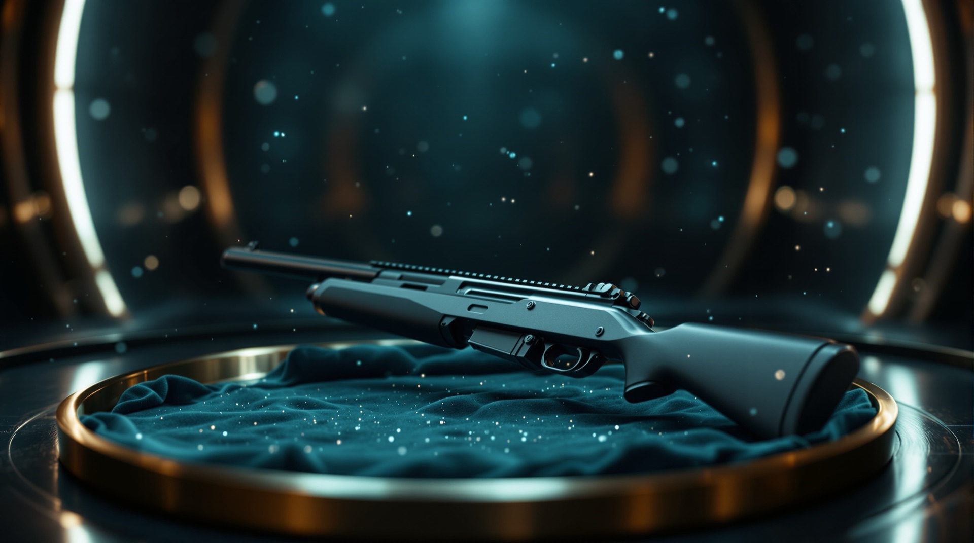 Harbor Vault concept art — collector's hand with vault drawer, shallow depth of field